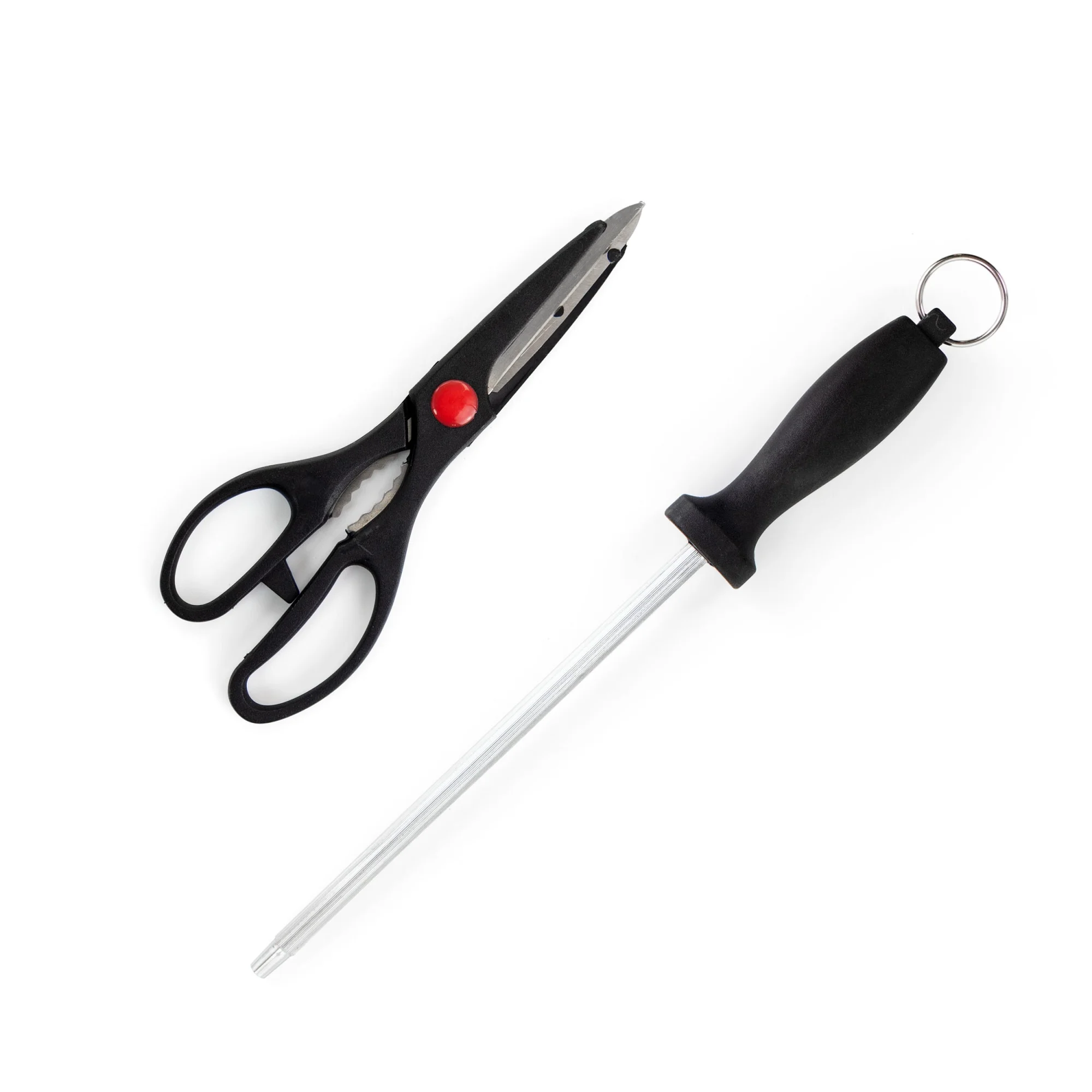 Gibson Home Westminster 23 Piece Carbon Stainless Steel Cutlery Set in Black with Kitchen Tools