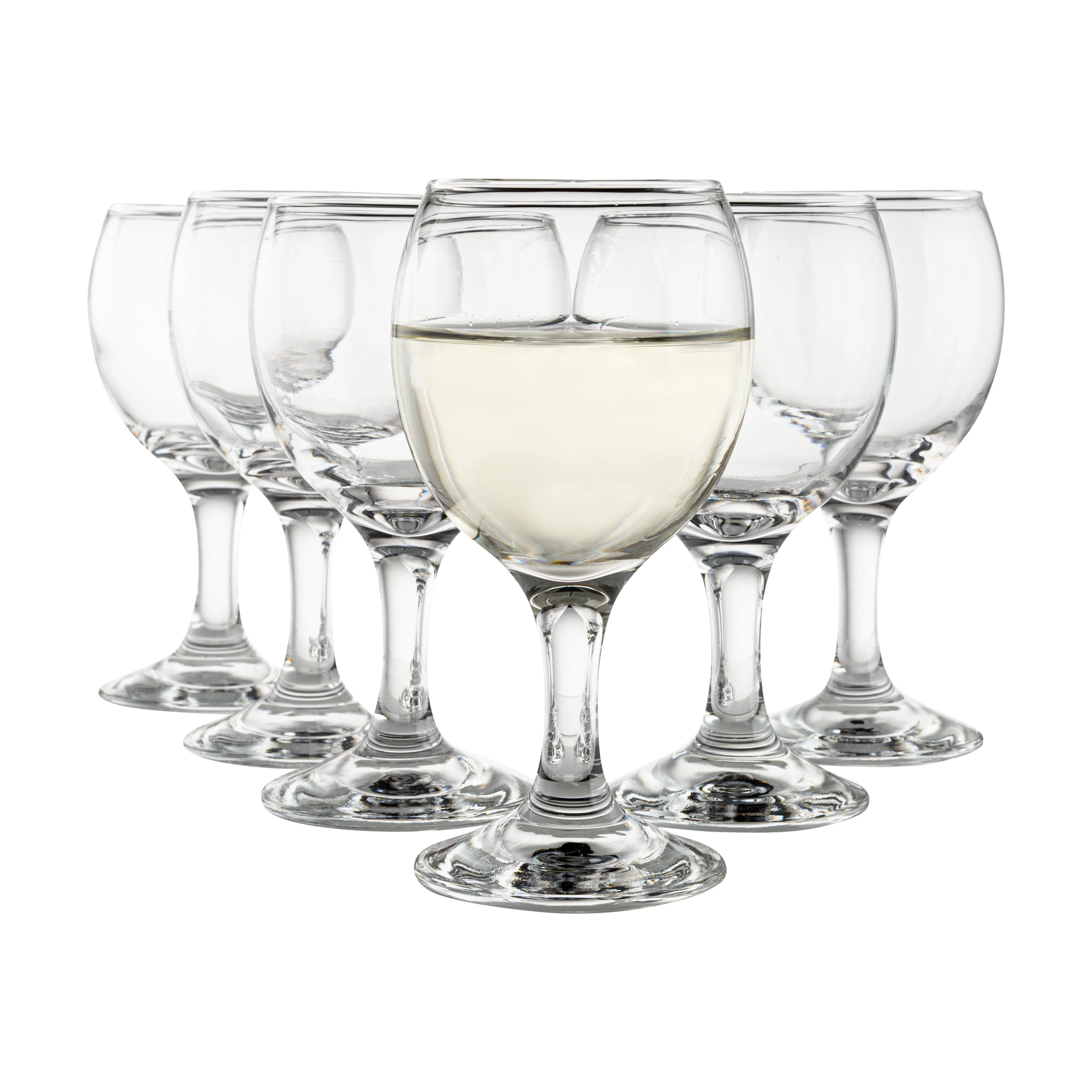 Vikko 5.5-Oz SMALL Wine Glasses, Beautiful Round Dessert Wine Glasses, Set of Wine Glasses, Durable Stemmed Wine Glasses, Dishwasher Safe Thick Wine Glasses, White Wine Glasses Set of 6