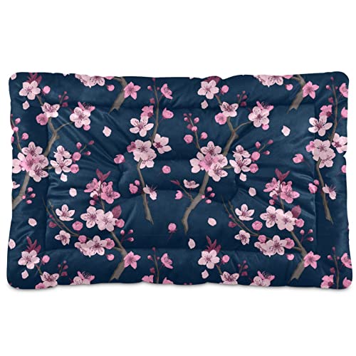 Christmas Patch Pet Bed Pad Soft Dog Bed Mat with Anti-Slip Bottom, Machine Washable Crate Pad Mattress for Dog Sleeping- 24 * 18inches