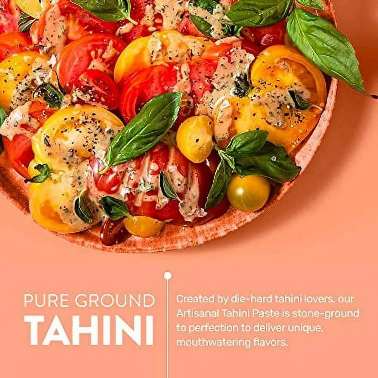 Artisanal Tahini Paste, Pure Ground Sesame Paste Tahini for Hummus, Vegan Dressings and Sauces, Plant-Based, Gluten-Free, Non-GMO, Kosher Condiment, 13.4 oz (380 g), Pack of 2 - SoCo
