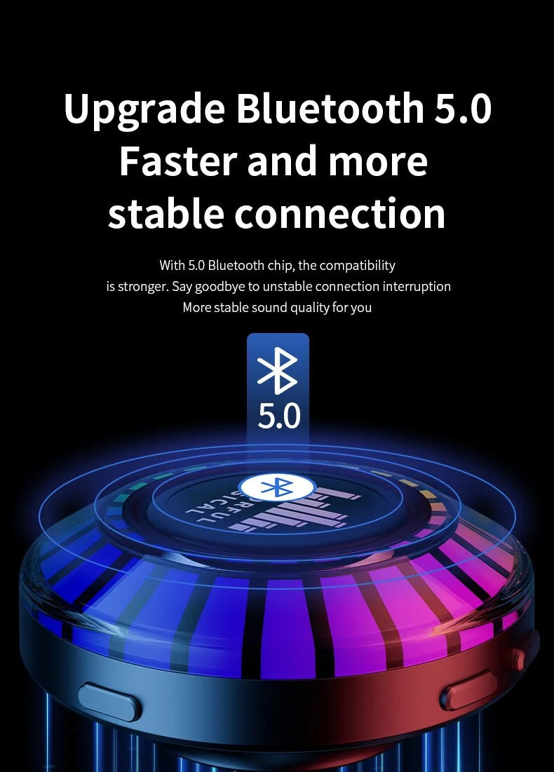 ColorFul Rhythm Bluetooth Mini Speaker Bone Conduction Portable Wireless Bluetooth Mini Speaker Music Player for Home,Outdoor,Travel