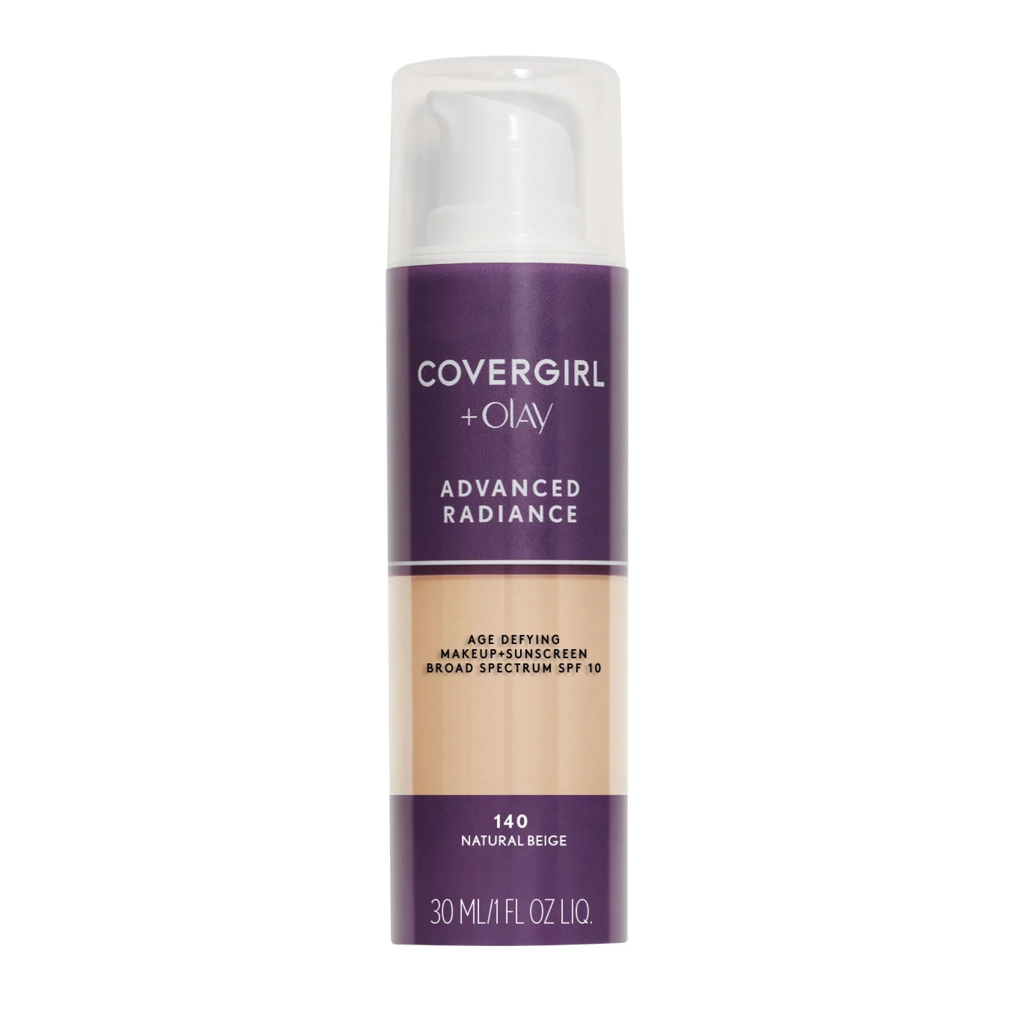Covergirl Advanced Radiance Liquid Makeup, Natural Beige 140, 1.0-Ounce