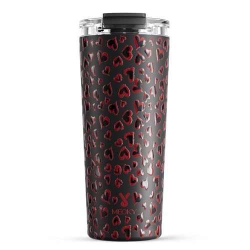 Meoky 24 oz Travel Coffee Mug with Leak-proof Lid, Stainless Steel Insulated Coffee Tumbler, Keeps Hot for 8 Hours or Cold for 24 Hours, Fits in Car Cup Holder (Night)