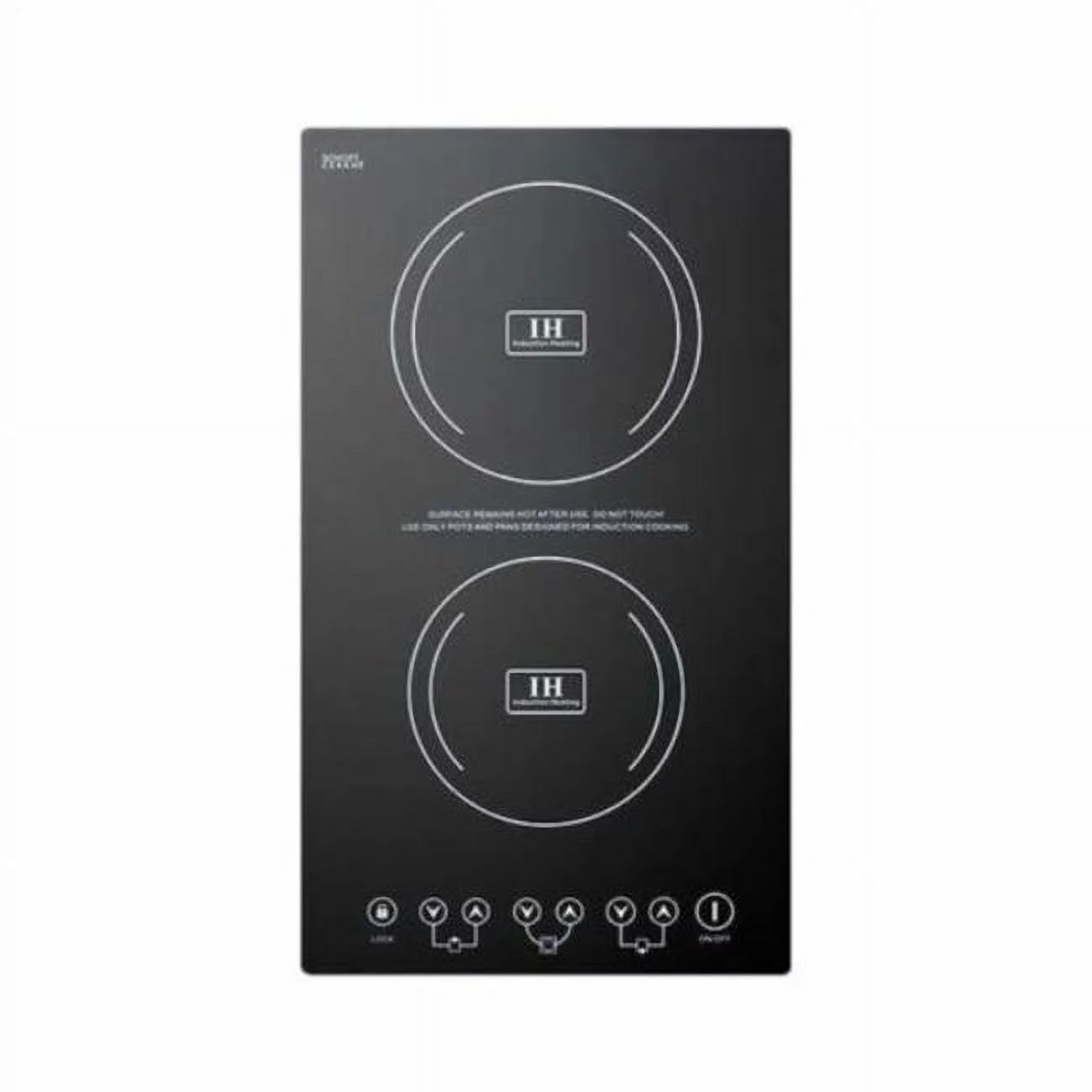 Summit Appliance SINC2220 12 in. 12 Elements 2 Burner Top Induction Cooktop, Black