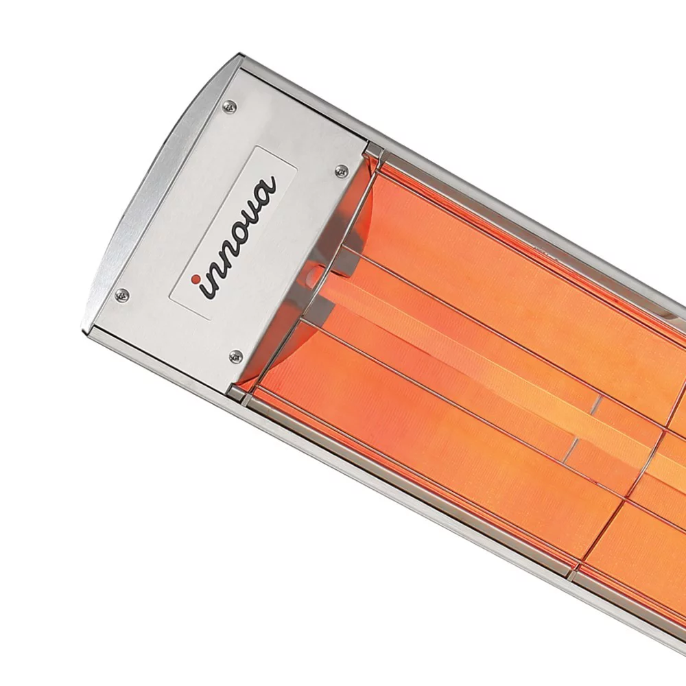 Innova-1500 Watt Plug-In Electric Infrared Single Element Heater-Stainless Steel Finish-No Fascia Decorative Fascia-EF15120S