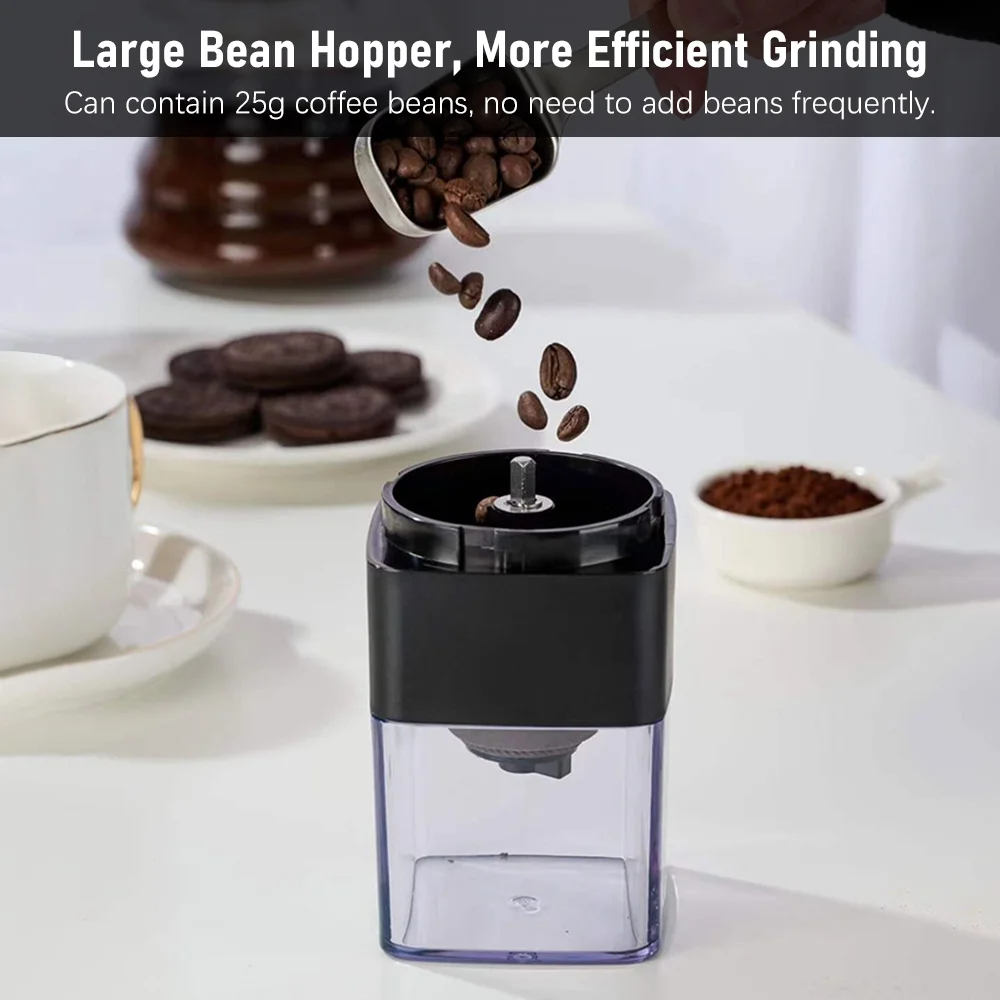 Yabuy Electric Burr Coffee Grinder, Portable with Adjustable Coarse Fine Grinding Retains Natural Flavor, Low Noise Operation
