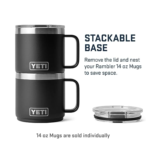 YETI Rambler 14 oz Stackable Mug, Vacuum Insulated, Stainless Steel with MagSlider Lid