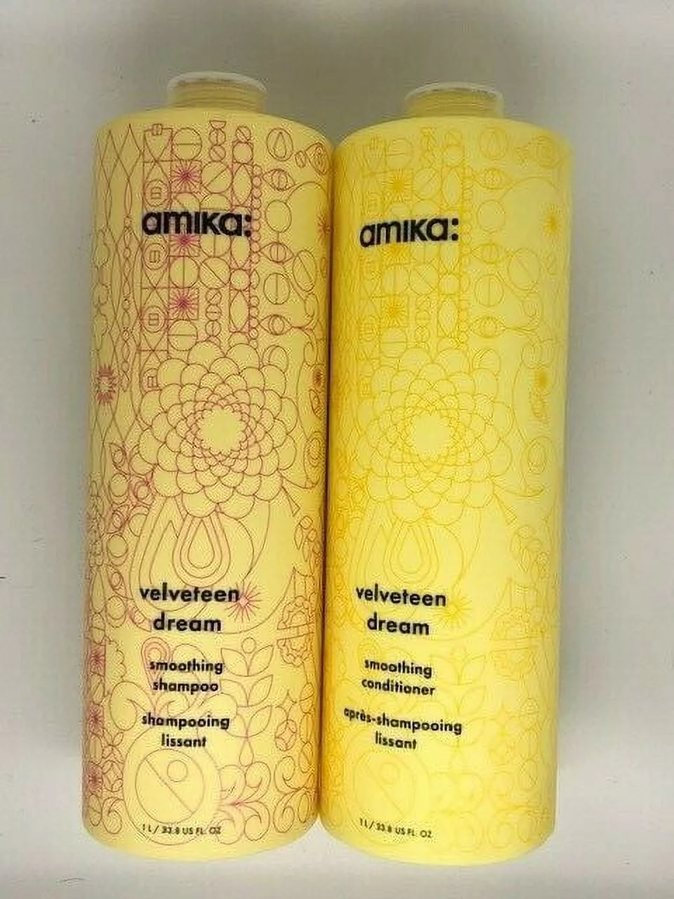 Amika Velveteen Dream Smoothing Shampoo & Conditioner 33.8 oz Duo Set NEW