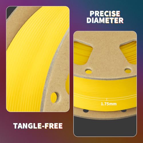 OVERTURE PLA Filament 1.75mm PLA 3D Printer Filament, 2kg Cardboard Spool (4.4lbs), Dimensional Accuracy +/- 0.02mm, Fit Most FDM Printer (Black 2-Pack)