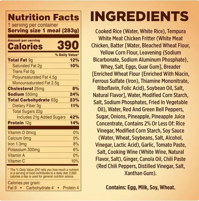 Healthy Choice Café Steamers Sweet & Sour Chicken Frozen Meal, 10 oz - Pack of 6