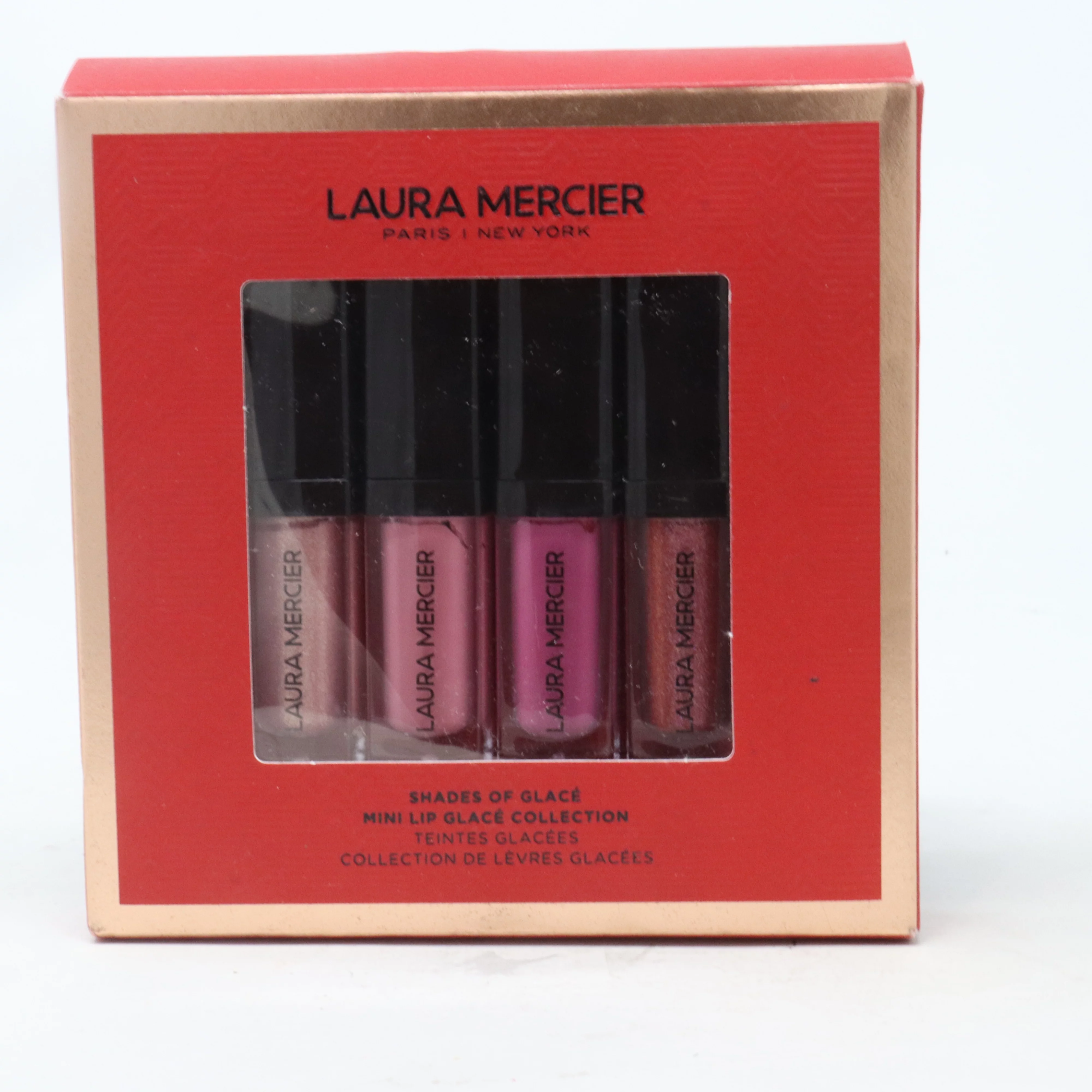 Laura Mercier Shades Of Glace 4-Pcs Mini Lip Glace Collection  / New With Box
