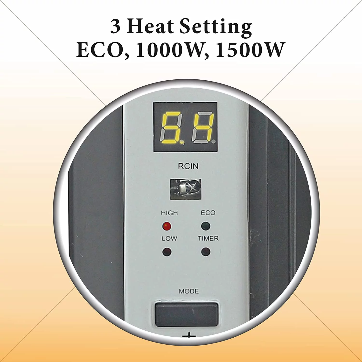 Optimus H-8013 Electric Infrared Quartz Space Heater with LED Display and Remote