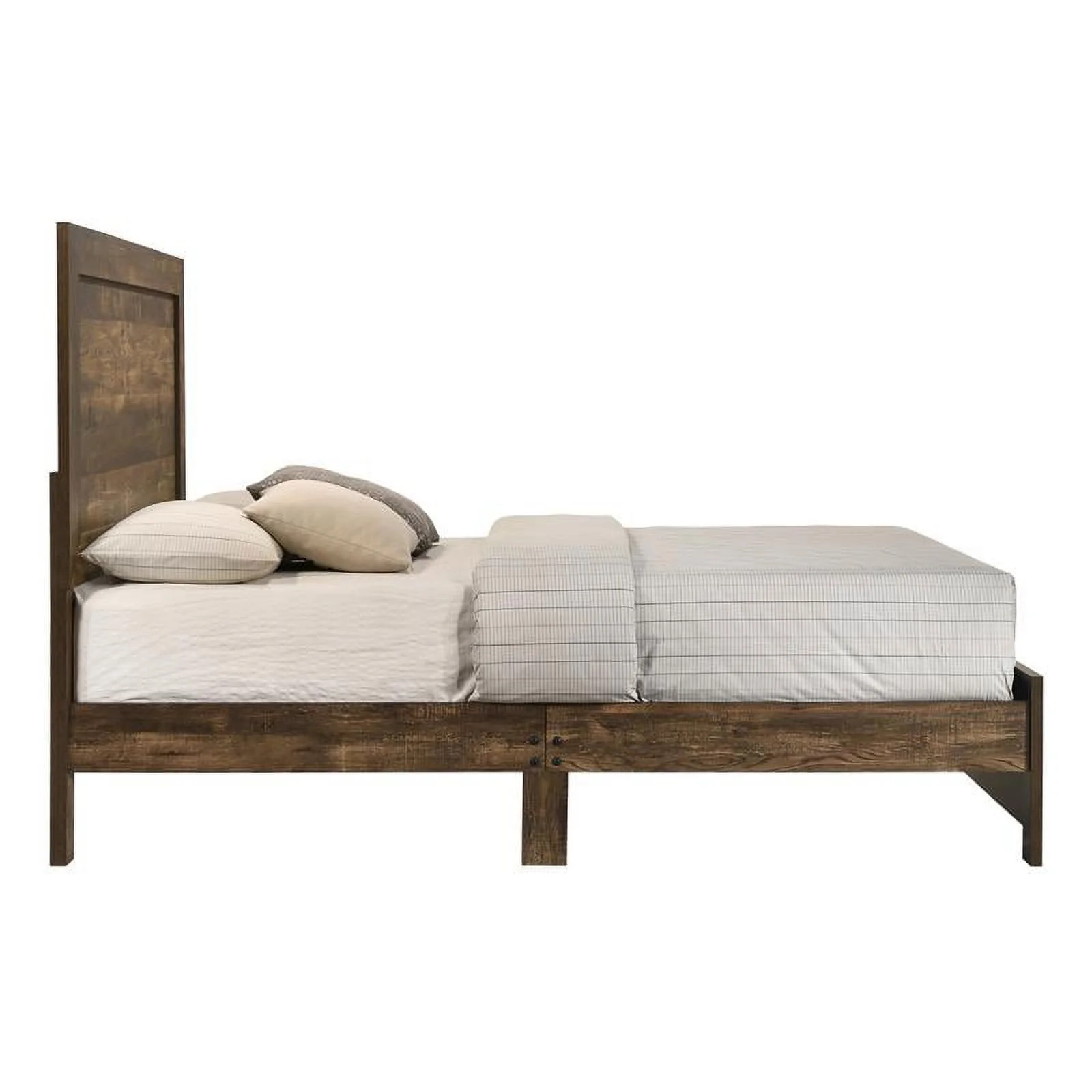 Furniture of America Kodo Rustic Wood Queen Panel Bed in Walnut