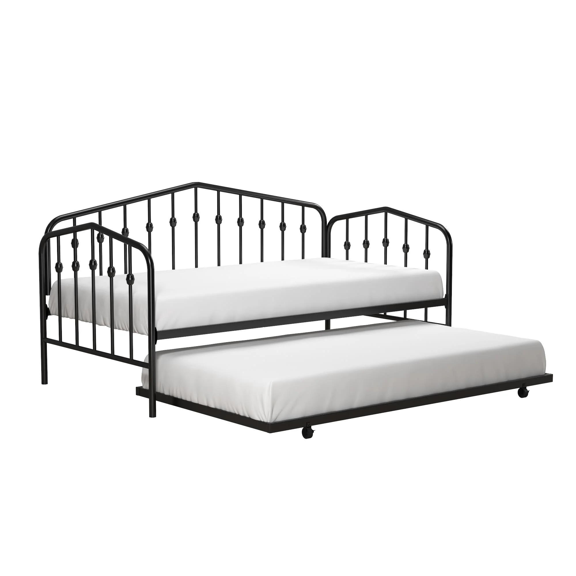 Novogratz Bushwick Metal Daybed & Trundle, Twin, Black