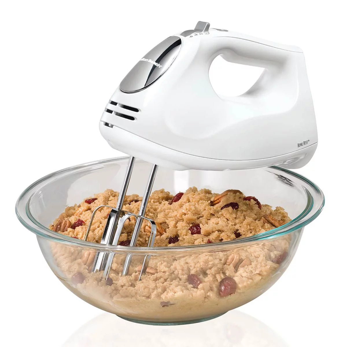 Hamilton Beach Hand Mixer with Snap-On Case, White (62632R)