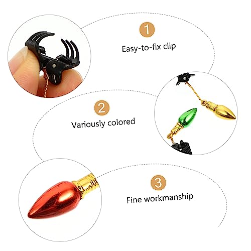 24pcs Delicate Beard Ornaments Clips Christmas Beard Bells for Holiday Decor Fun Facial Hair Accessories for Men and Women Random Colors for Festive Celebrations