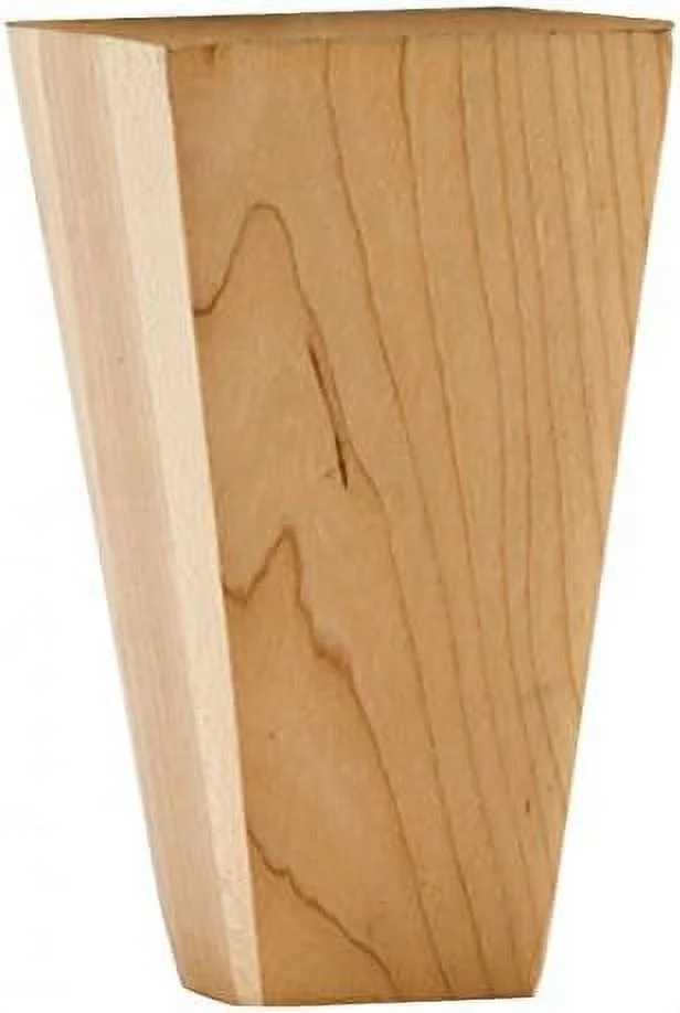 Cabinet Furniture Leg Shaker Tapered Bun Foot 2-1/4" X 4" - Maple