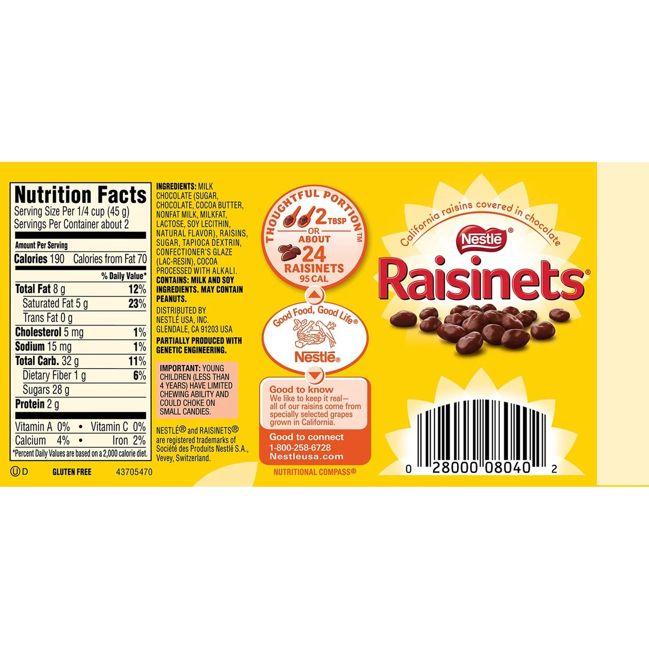 Nestle Raisinets Milk Chocolate Candy Raisins, 3.5 Oz Box (15 Boxes/Carton)