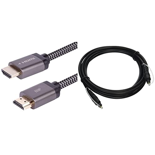 Monoprice 8K Certified Ultra High Speed HDMI Cable - Braided - HDMI 2.1, 8K@60Hz, 4K@120Hz, 48Gbps, HDR, VRR, CL2 In-Wall Rated, 15ft, Black (1 Pack)