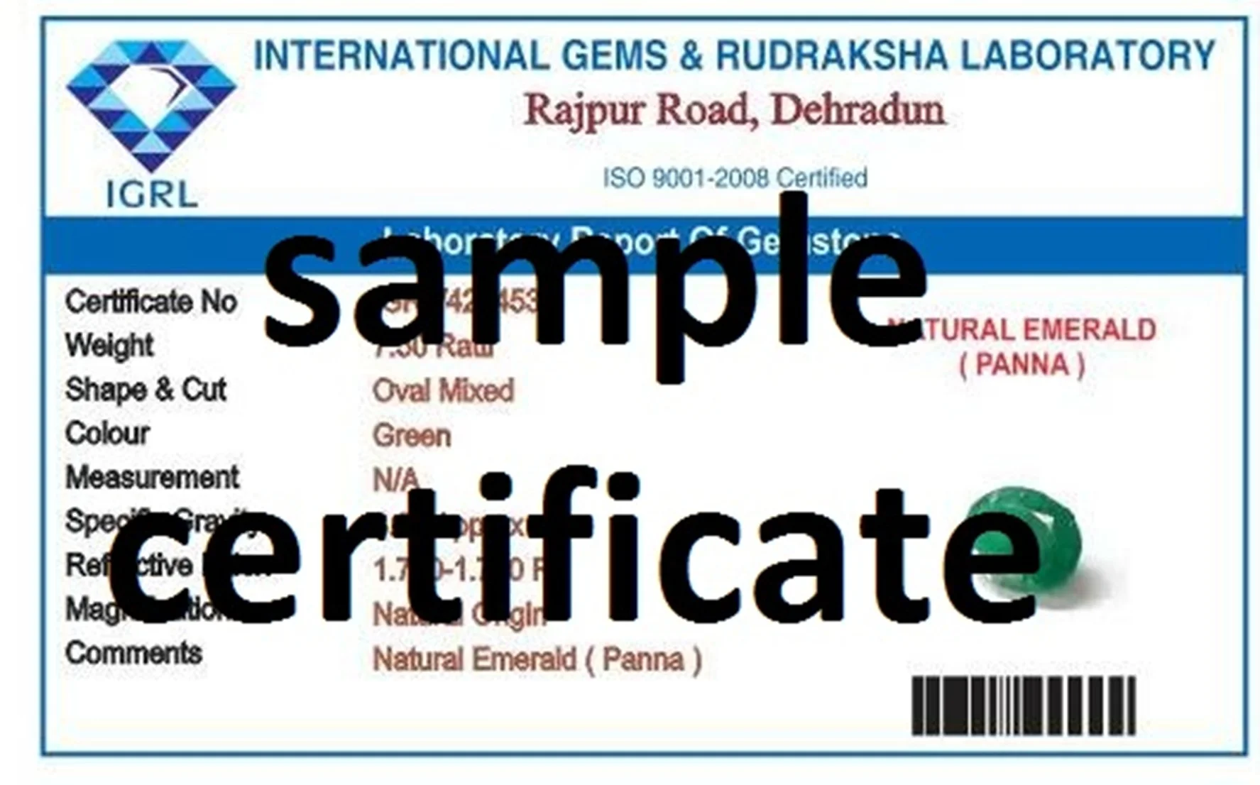 Divya Shakti 5.25-5.50 Carat Emerald Panna Gemstone Panchdhatu Ring For Men & Women