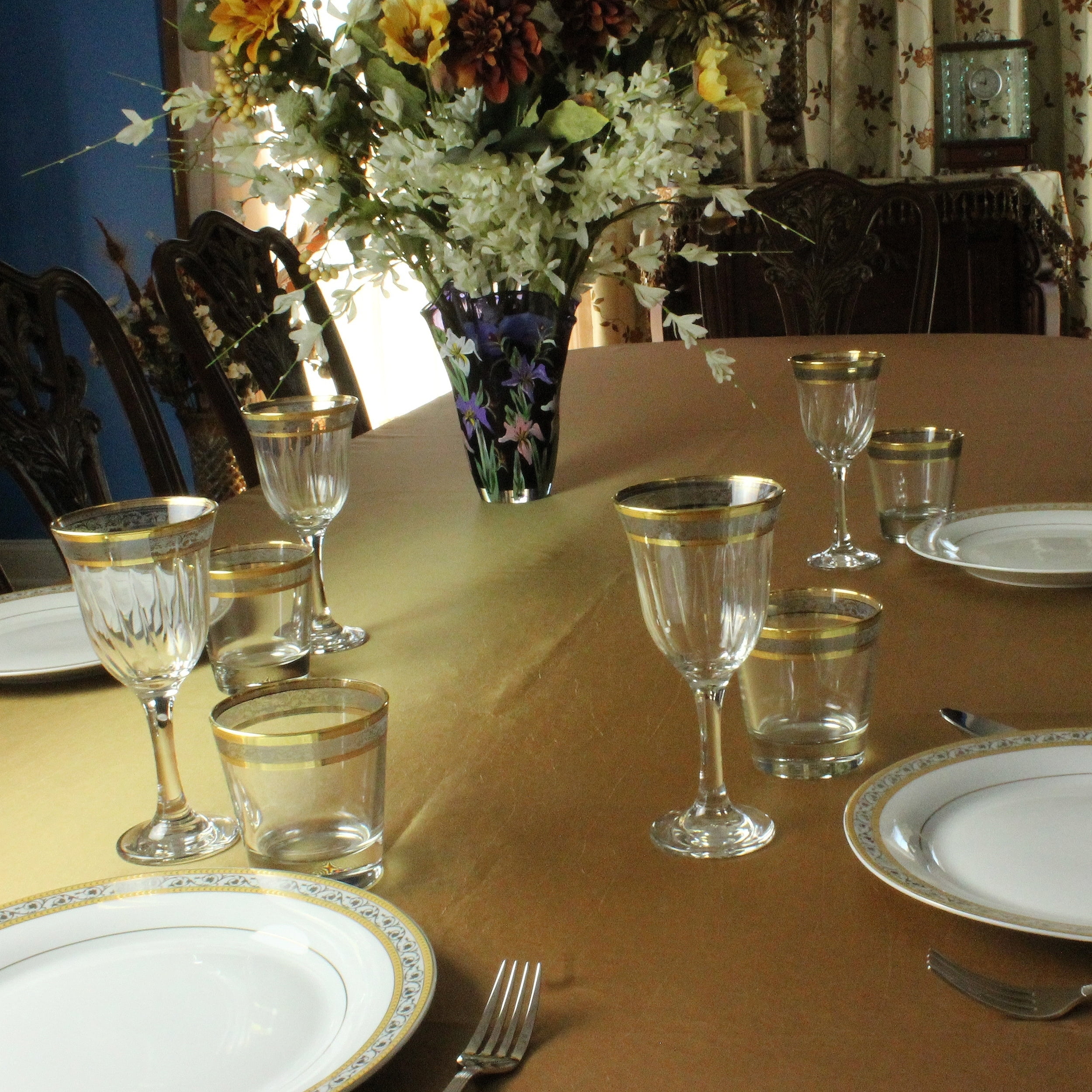 Lorenzo Import 9432 White Wine Melania Collection Smoke - Set of 6