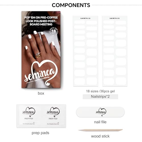 Semi Cured Gel Nail Strips-Easy Apply Christmas Gel Nail Stickers Holiday Semi Cured Manicure Strips with Sparkling Xmas Designs (Classic Yule)