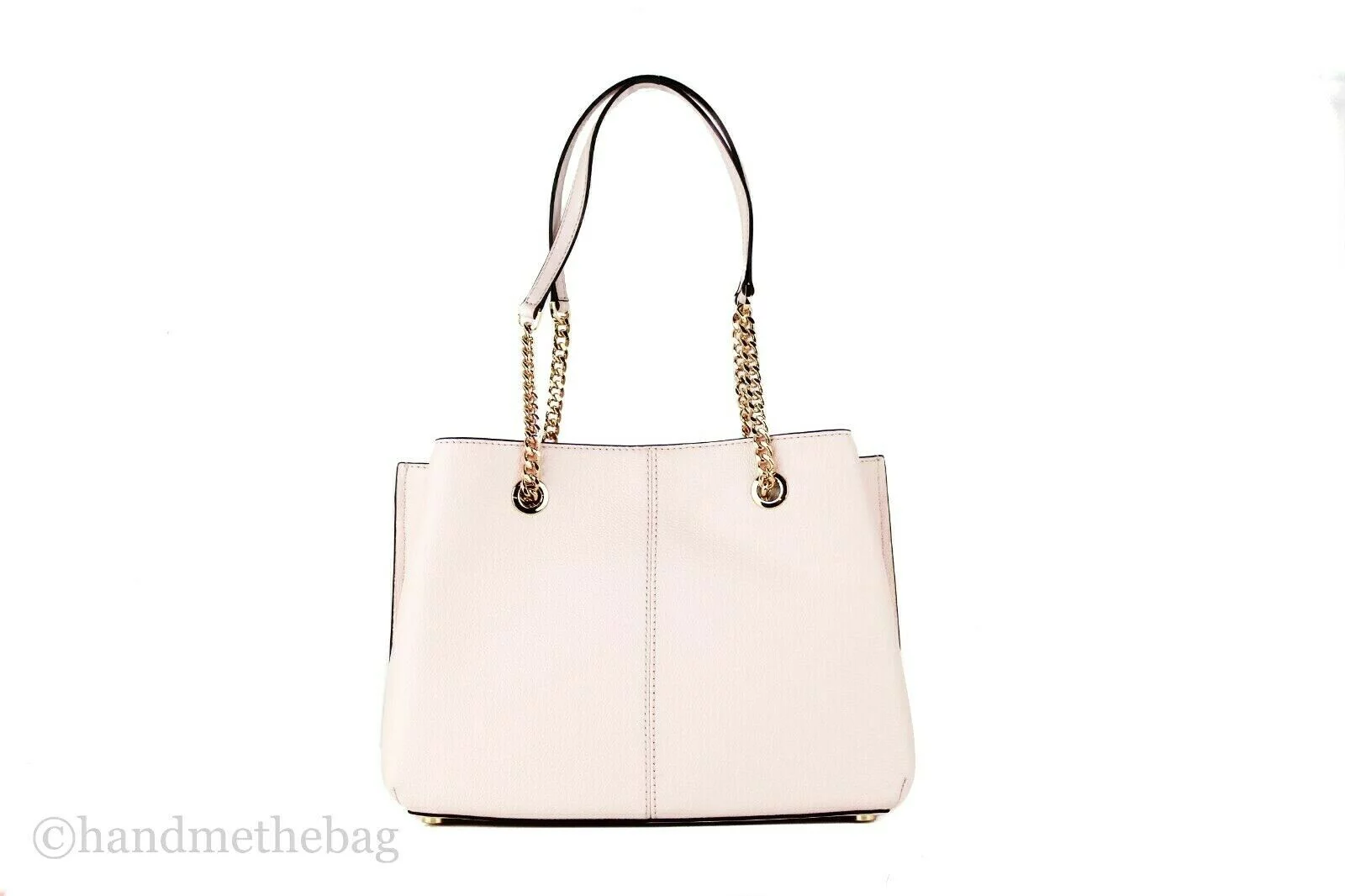 Michael Kors Teagen Large Leather Long Drop Satchel Handbag (Powder Blush Solid)