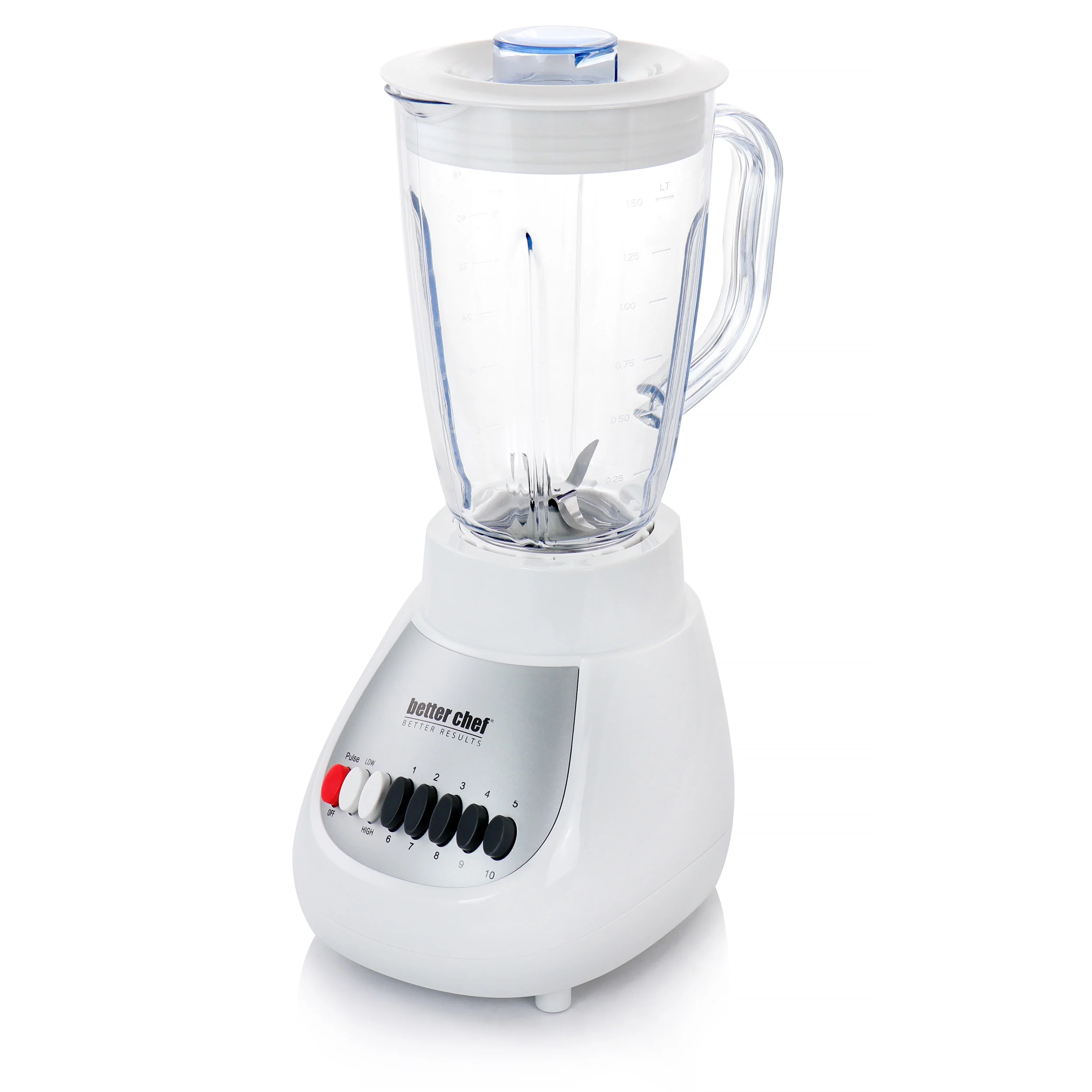 The Better Chef 10 Speed 350W Plastic Jar Blender in White