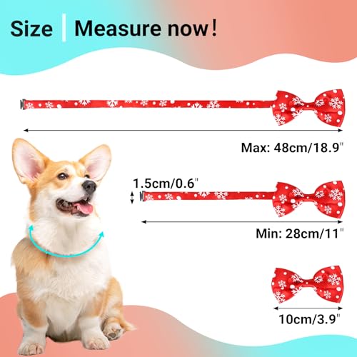 Segarty Puppy Bow Ties, 10 PCS Dog Bowtie Collar Bulk Holiday Cat Collar Grooming Bows for Pet Photography Festival Party Neck Wear Gift, Cute and Plaid Patterned