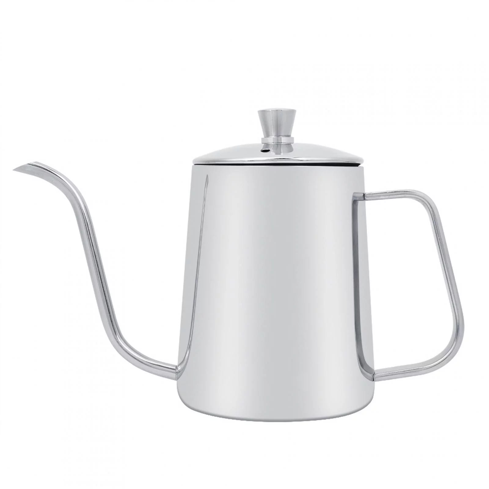 Viccilley Coffee Pot 550ml Stainless Steel Long Gooseneck Coffee Pot Kettle with Lid for Home Kitchen Coffee Shop
