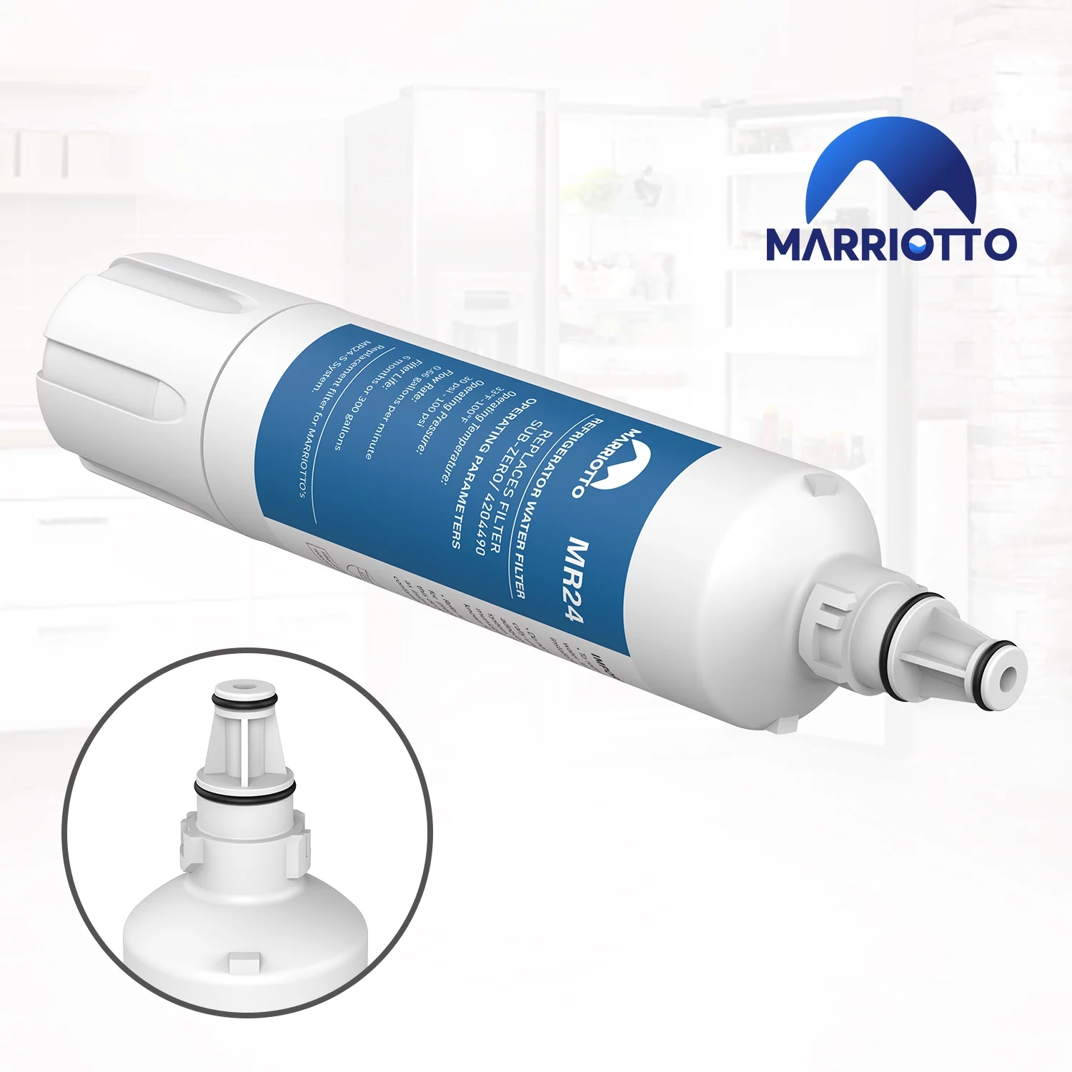 MARRIOTTO 4204490 Water Filter Compatible with Sub-Zero 4204490, 4290510 Refrigerator Water Filter, 5 Pack