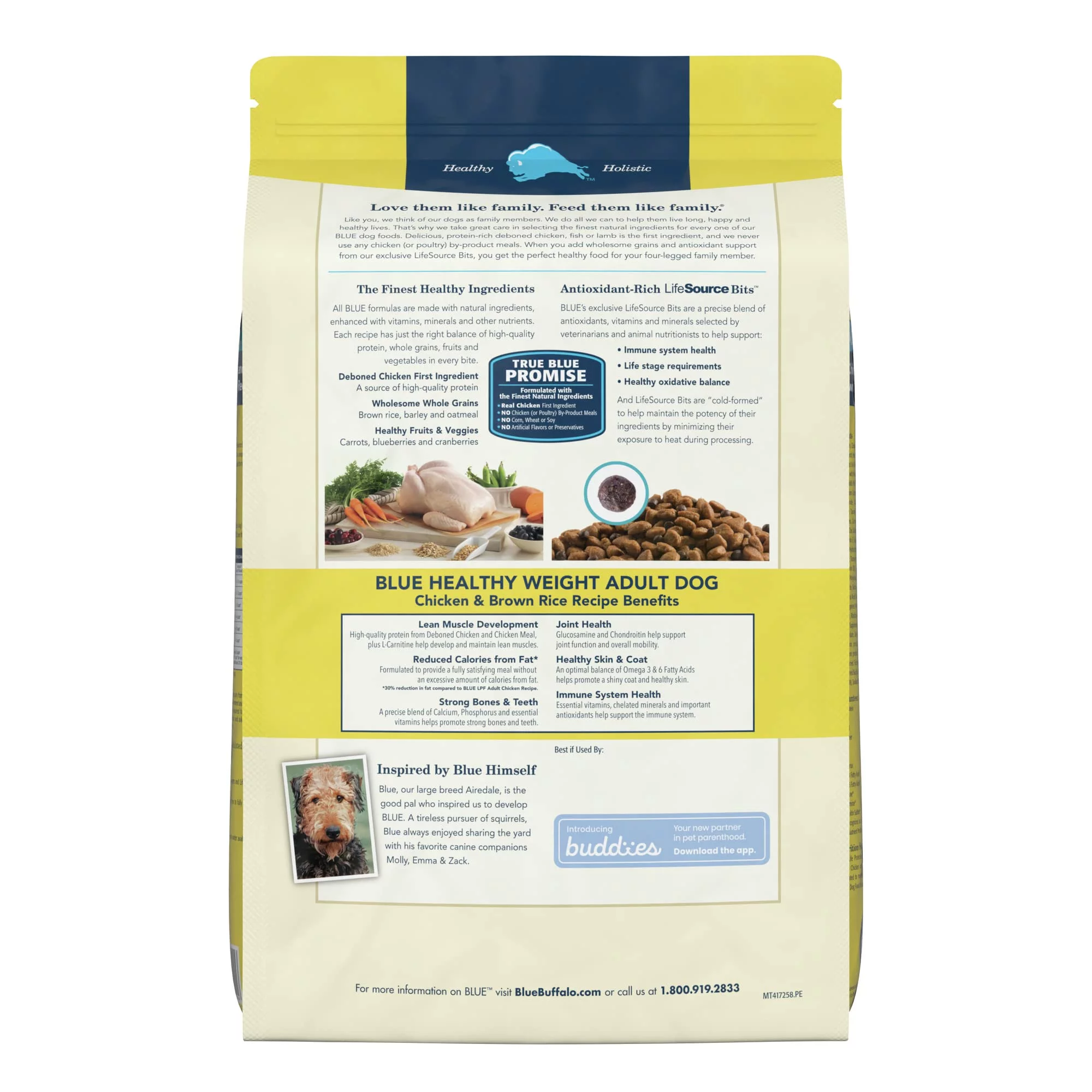 Blue Buffalo Life Protection Healthy Weight Adult Chicken and Brown Rice (Pack of 3)