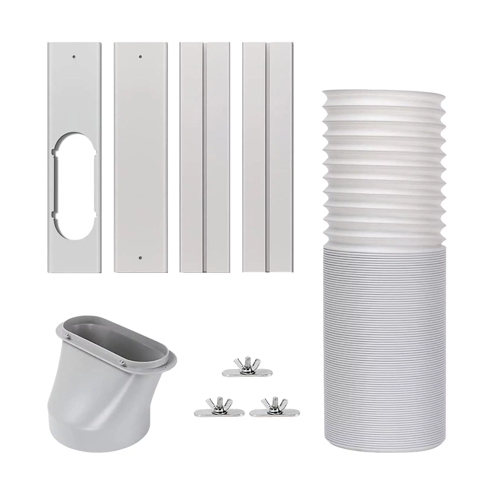 Portable Air Conditioner Window Set, Set for Air Conditioner Easy to Install Horizontal Plates, for Replacement Home Style D