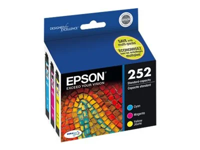 Epson 252 DURABrite Ultra Ink Cartridge-Cyan, Magenta, Yellow