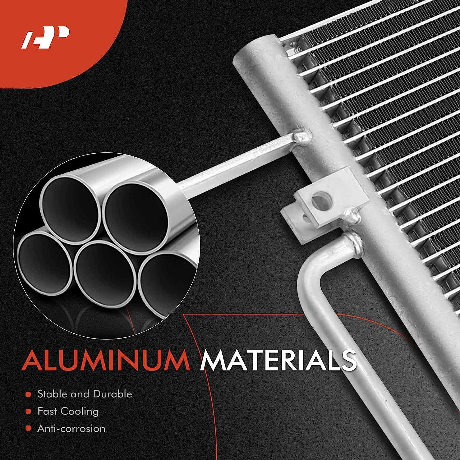 A-Premium Air Conditioning A/C Condenser Compatible with Land Rover Range Rover 1995-2002, Replace# 4852, 94257