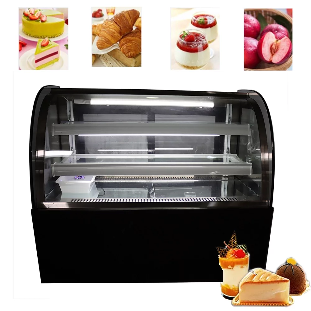 TECHTONGDA Refrigerated Cake Showcase Countertop Bakery Cabinet with Humidifying Function 220V