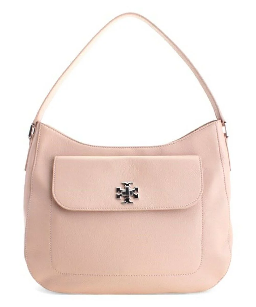Tory Burch 31386 Mercer Light Oak Pink With Silver Hardware Leather Women