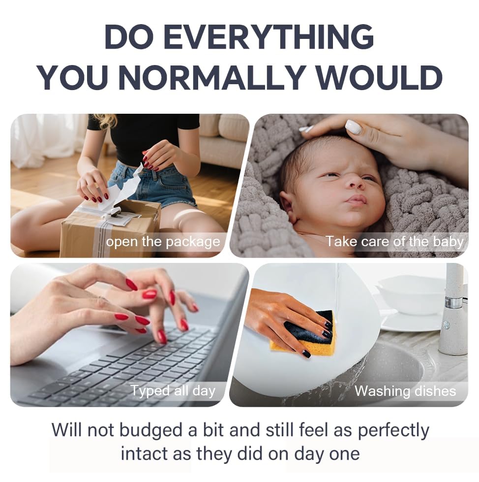 Semi Cured Gel Nail Strips-Easy Apply Christmas Gel Nail Stickers Holiday Semi Cured Manicure Strips with Sparkling Xmas Designs (Classic Yule)