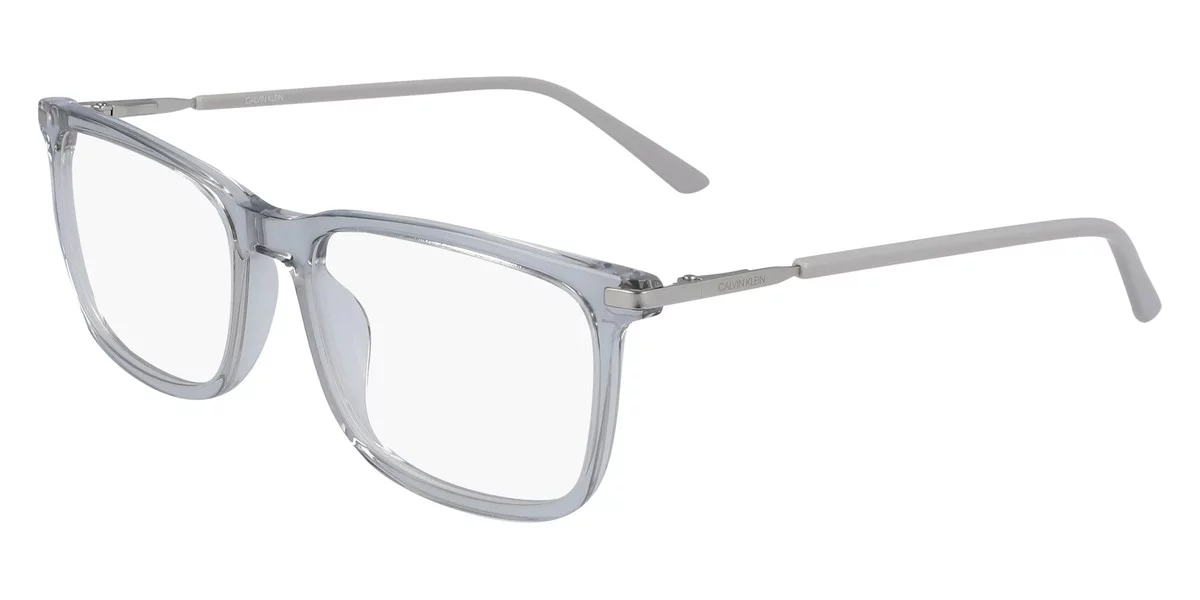 Calvin Klein CK20510 Full Rim Rectangle Crystal Smoke Eyeglasses