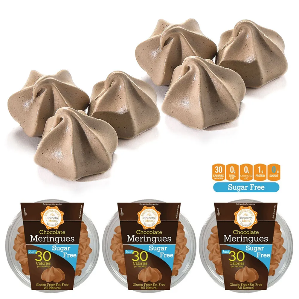 3 Boxes Chocolate Meringues Cookies Gluten Fat Sugar Free Kosher Sweets Snacks