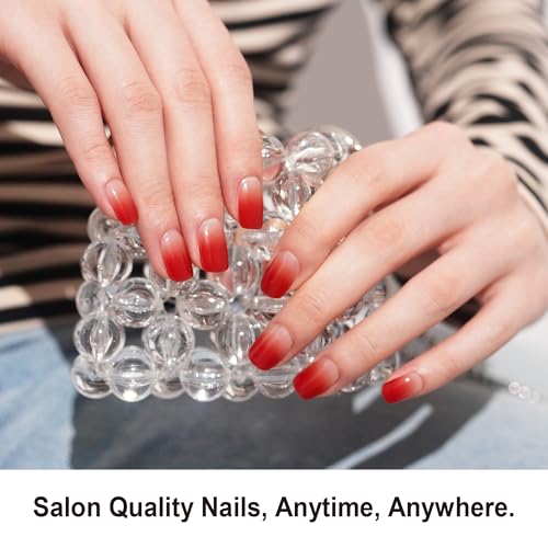 DANNI & TONI Semi Cured Gel Nail Strips Christmas Santa Claus Snowflakes Cat Eye Gel Nail Wraps 28 Stickers | Mistletoe Meow