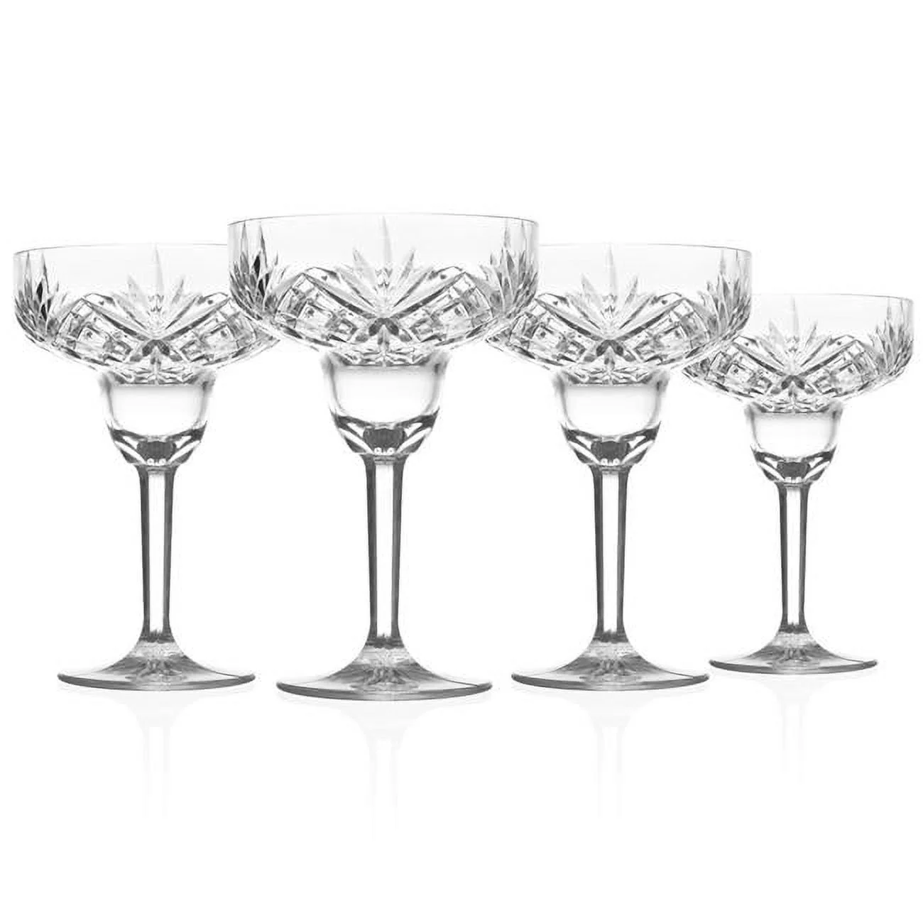 Godinger  Dublin Acrylic Margarita Glass, Clear - Set of 4