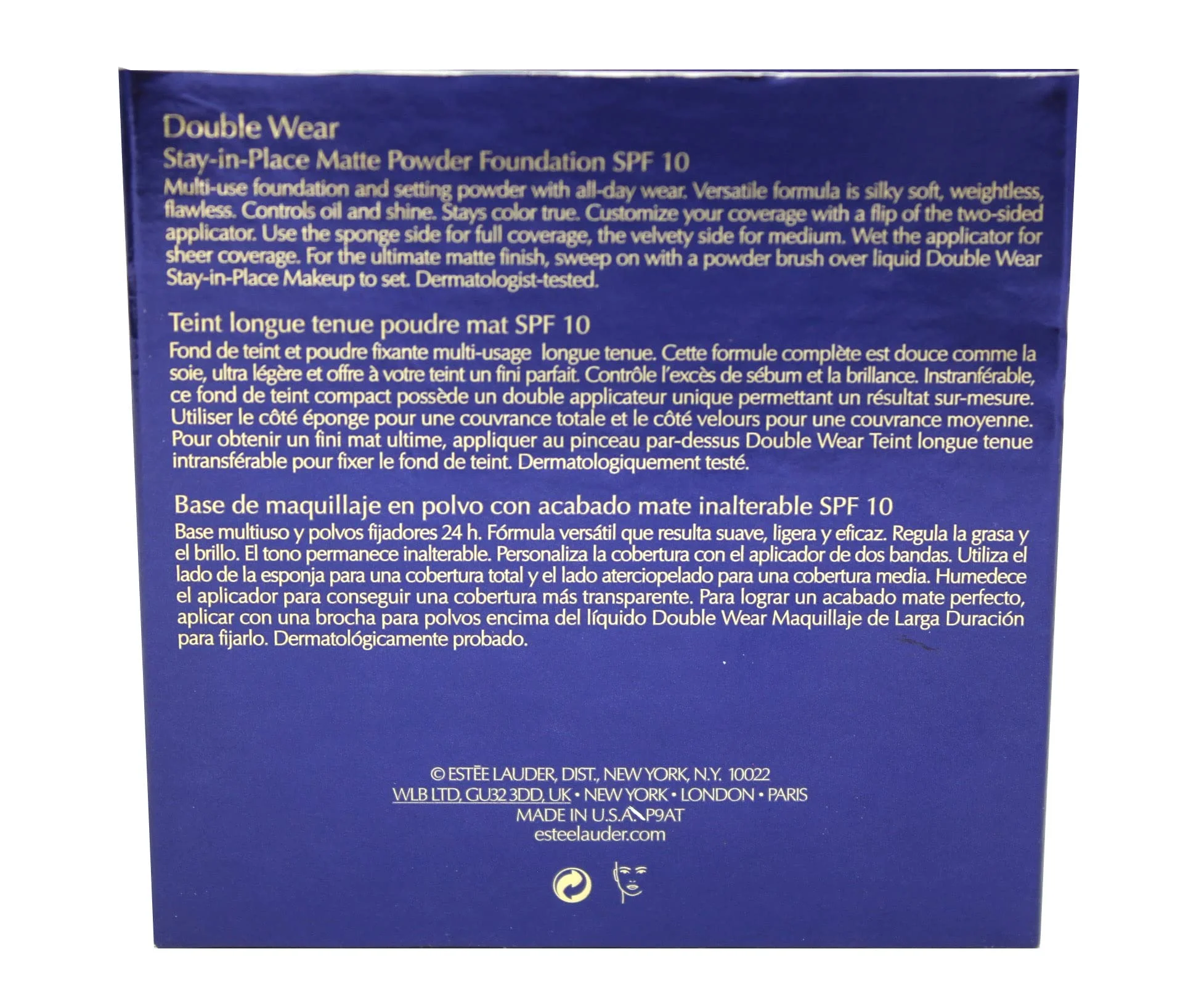 Estee Lauder Double Wear Stay-In-Place Powder Makeup - 2C1 Pure Beige 0.42 Oz Women