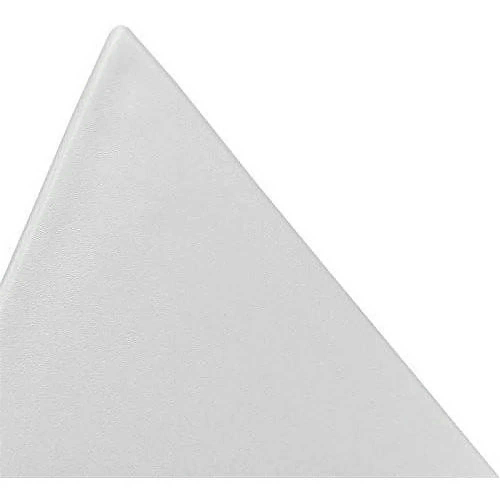 Modern Plastic Triangle End Table In White - Set Of 2