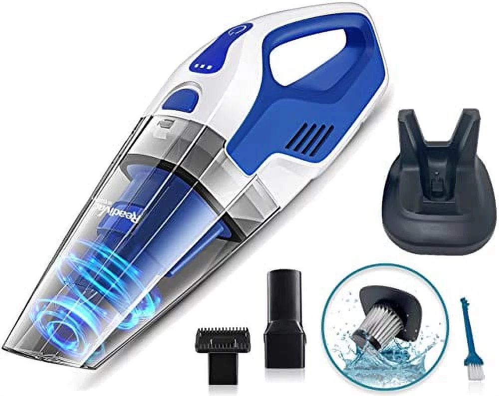 ReadiVac Storm Handheld Vacuum, Wet & Dry Hand Vacuum Cleaner, Powerful Cordless Hand Vac for Home & Car, Small Lightweight Rechargeable Handvac, 22.2volt Lithium-ion Rechargeable Battery
