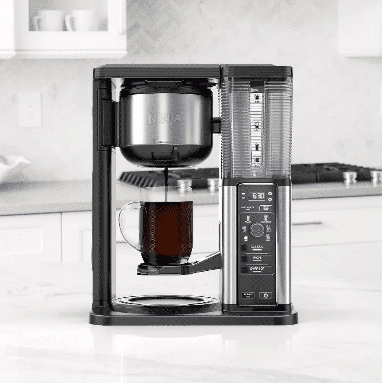 Open Box NINJA Hot & Iced Single Serve or Drip Coffee System 10 Cup CM305 - Silver