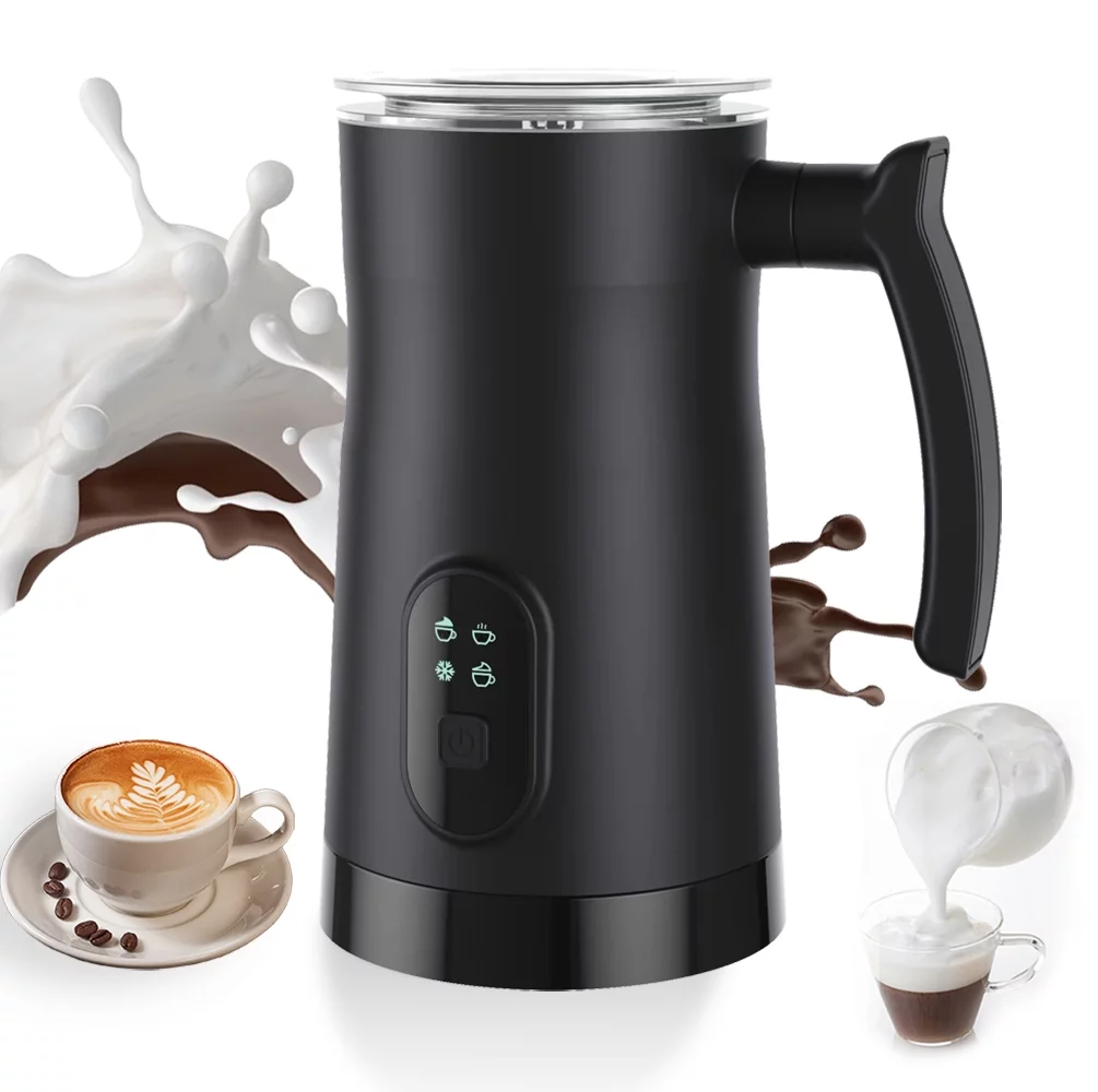 Aibecy Electric Milk Frother Stainless Steel 4 in 1 Hot/Cold Foam Maker Silent Operation 400W Non-Stick Interior 11.84oz/350ml Automatic Milk Frother and Steamer for Coffee Hot Milk