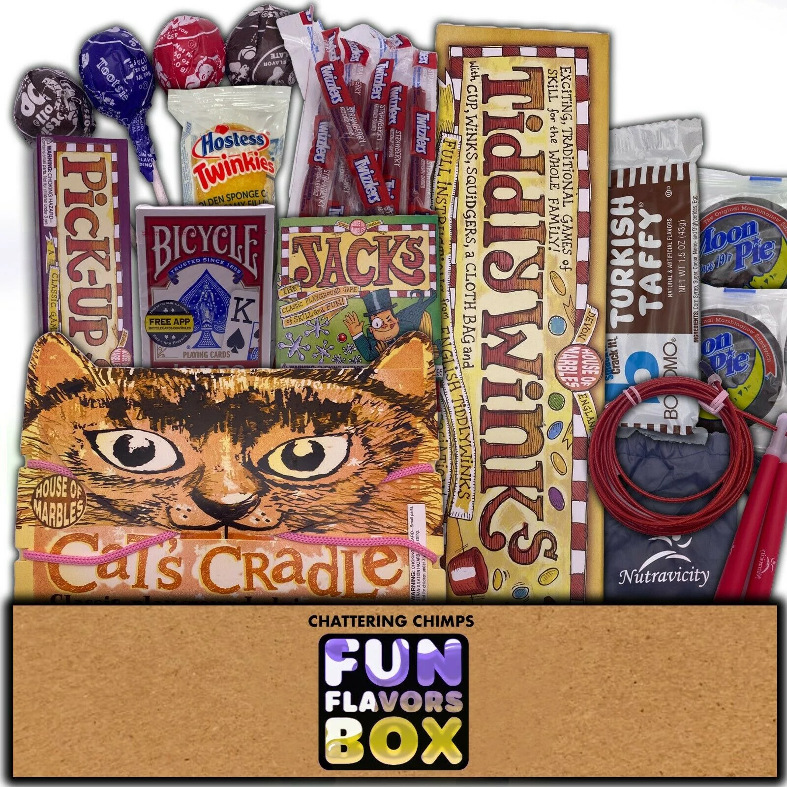 Fun Flavors Box- Retro Toys Classic Candy Gift Box Snack Care Package