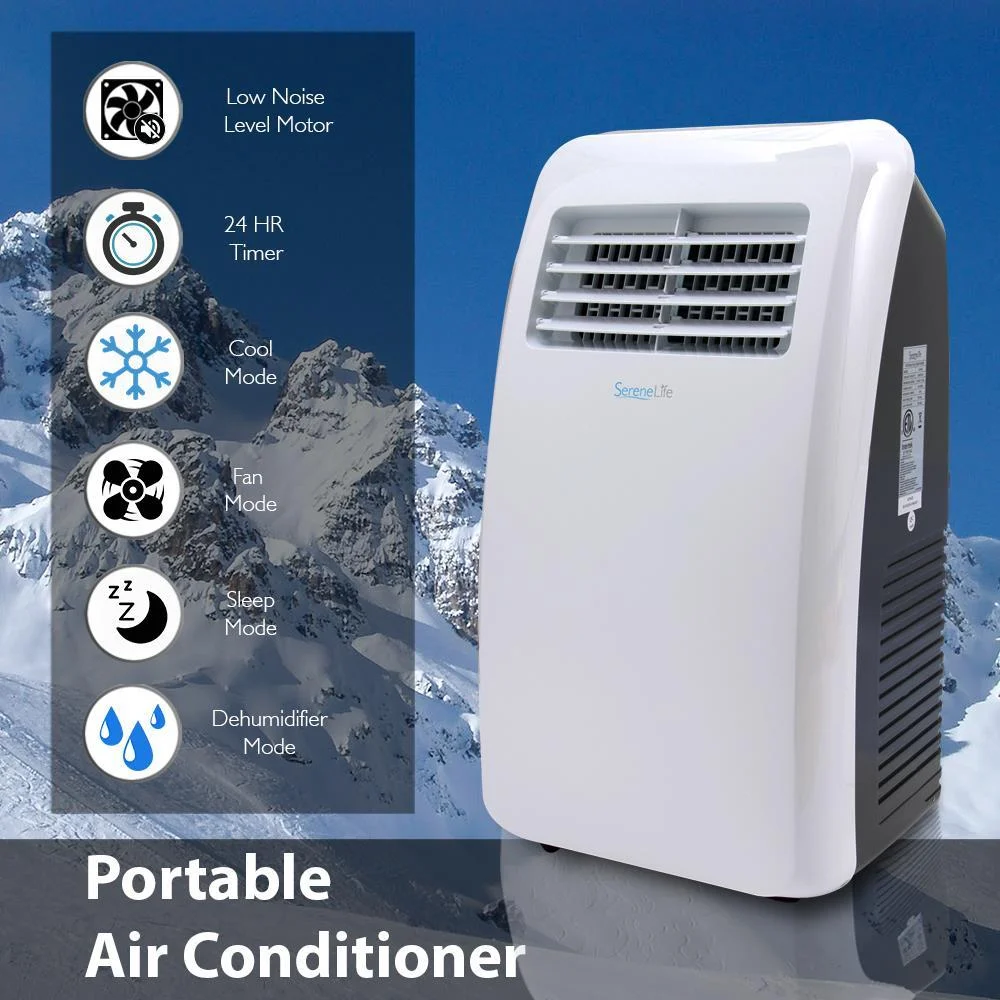 SereneLife SLPAC8 - 8,000 BTU Portable Air Conditioner with Dehumidifier and Fan Modes