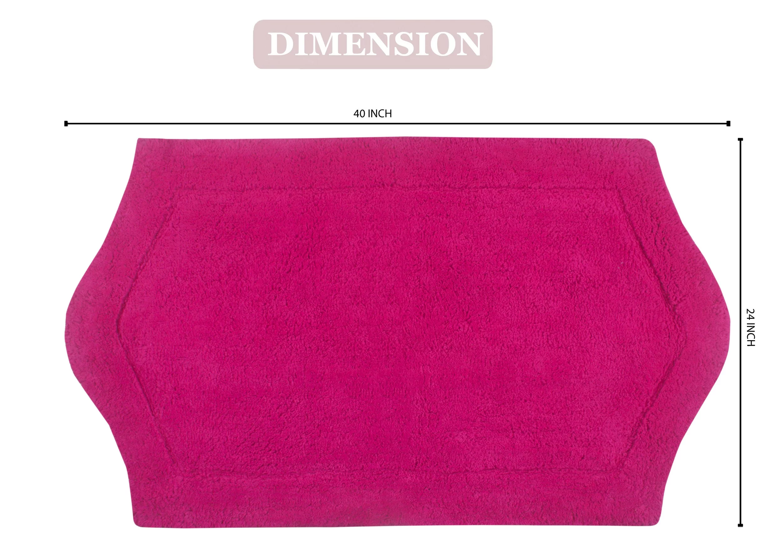 Home Weavers Waterford Collection 100% Cotton Tufted Bath Rug, Extra Soft and Absorbent Bath Rugs, Non-Slip Plush Bath Carpet, Machine Wash, bath rug for Bathroom, 24